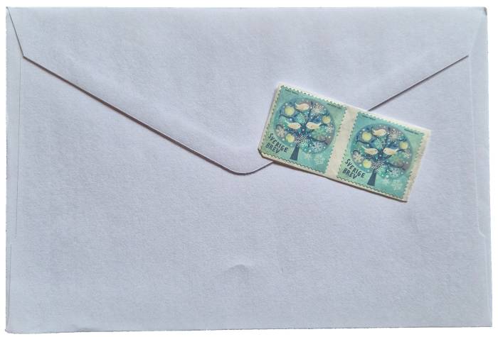Brev med frimärken